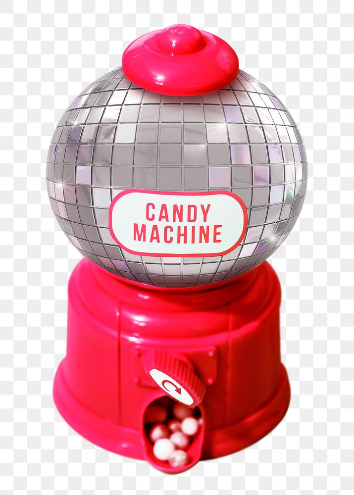 Png candy machine sticker, transparent background