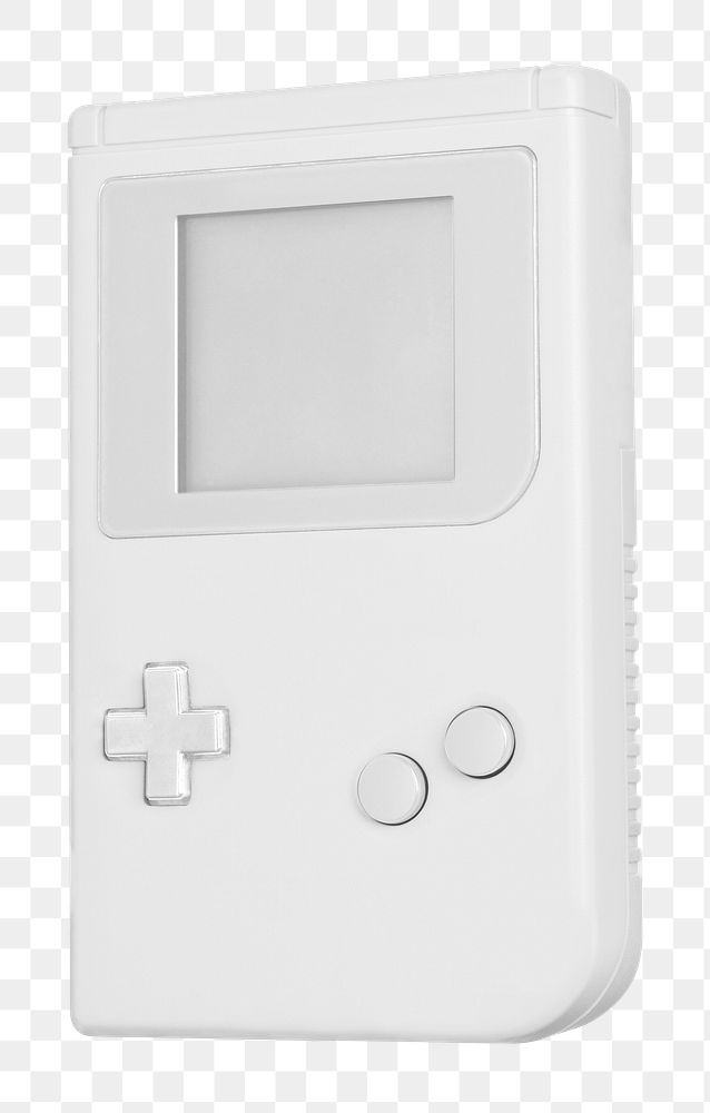 Png handheld game console sticker, transparent background