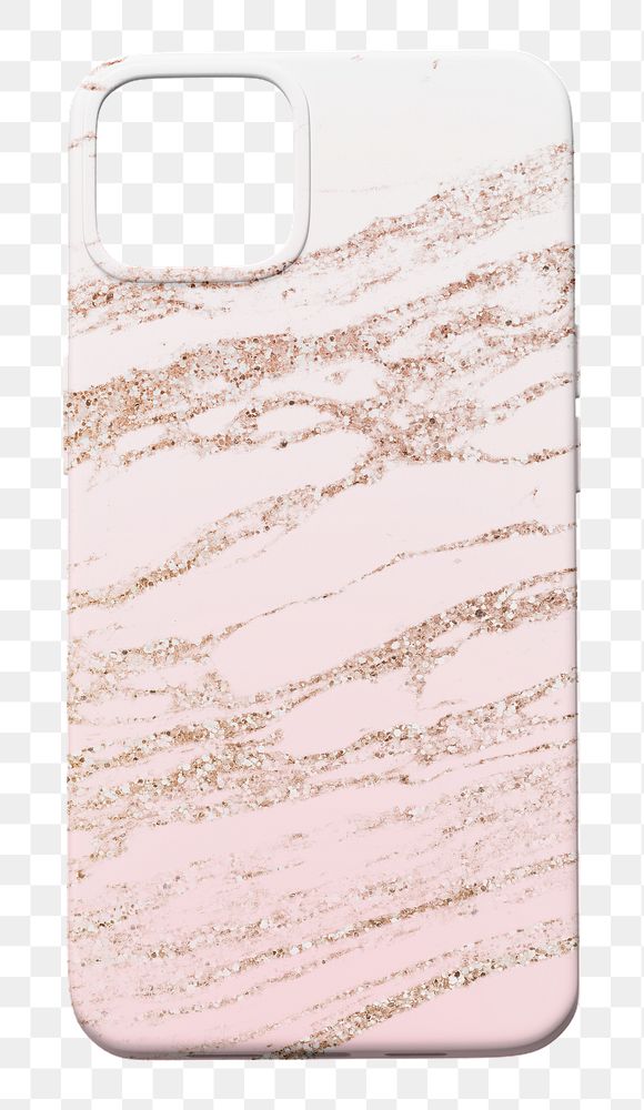 Png pink phone case sticker, transparent background