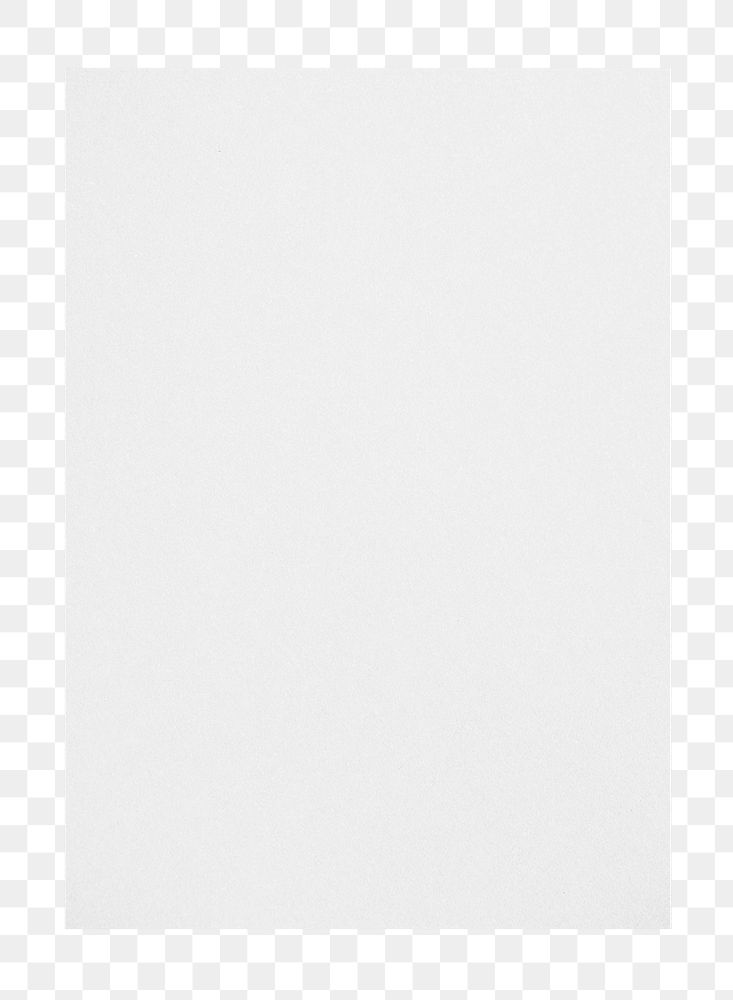 White poster png sticker, transparent background