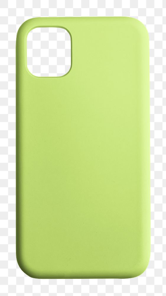 Green iPhone case png sticker, transparent background