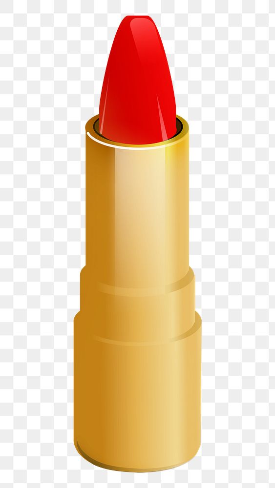 Red Lipstick png 3D sticker, transparent background