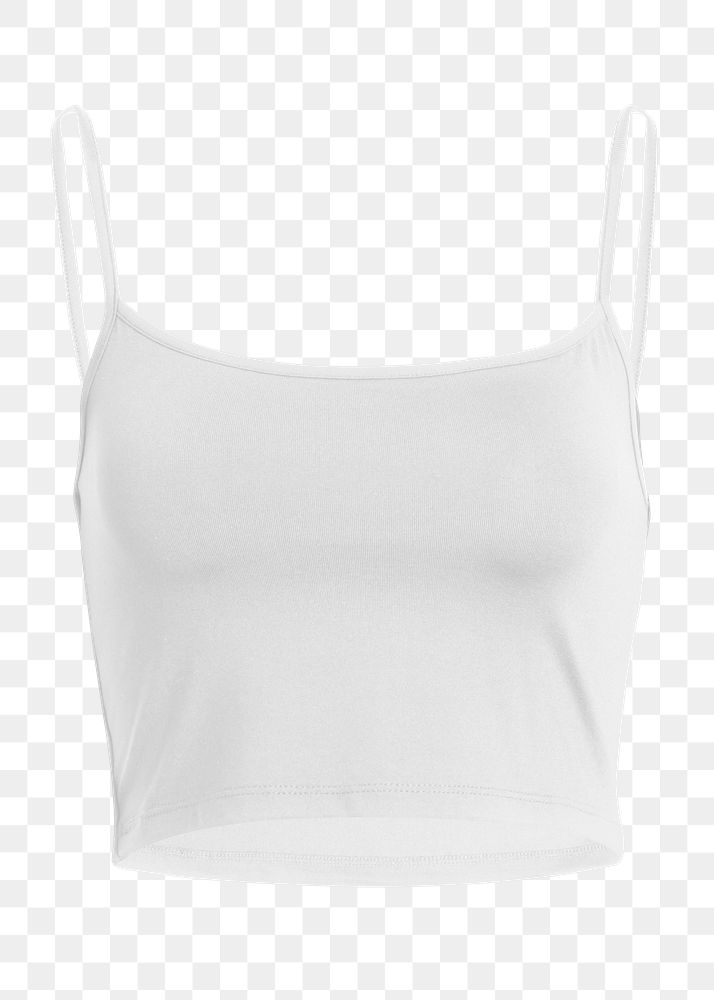 White tank top png sticker, design space, transparent background