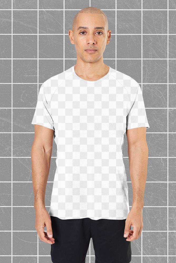 Men's t-shirt png transparent mockup