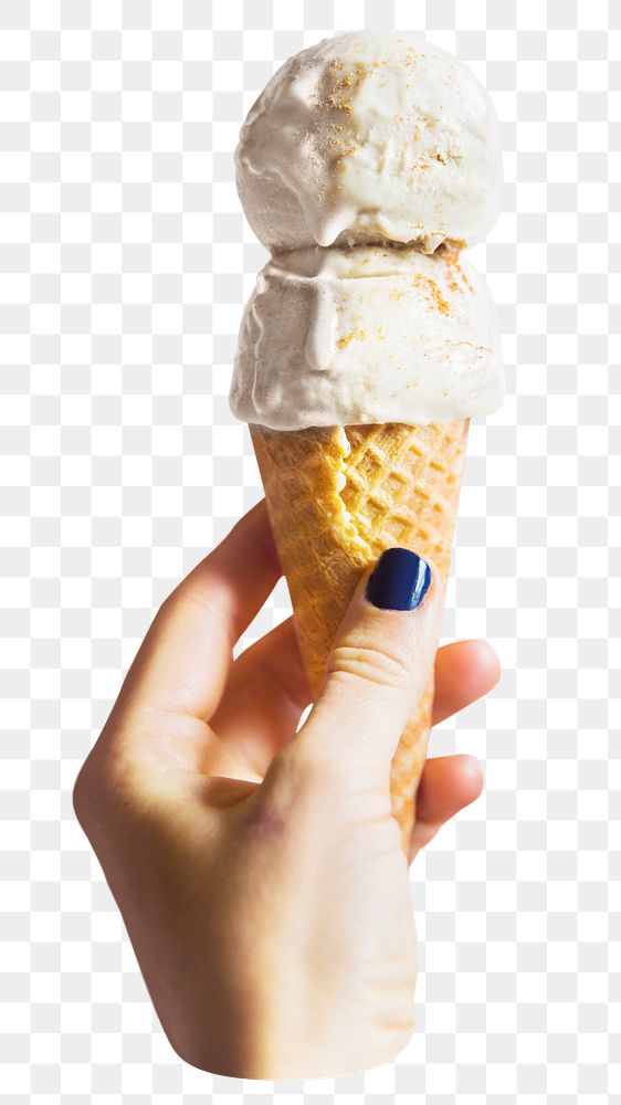 Vanilla ice-cream png sticker, transparent background