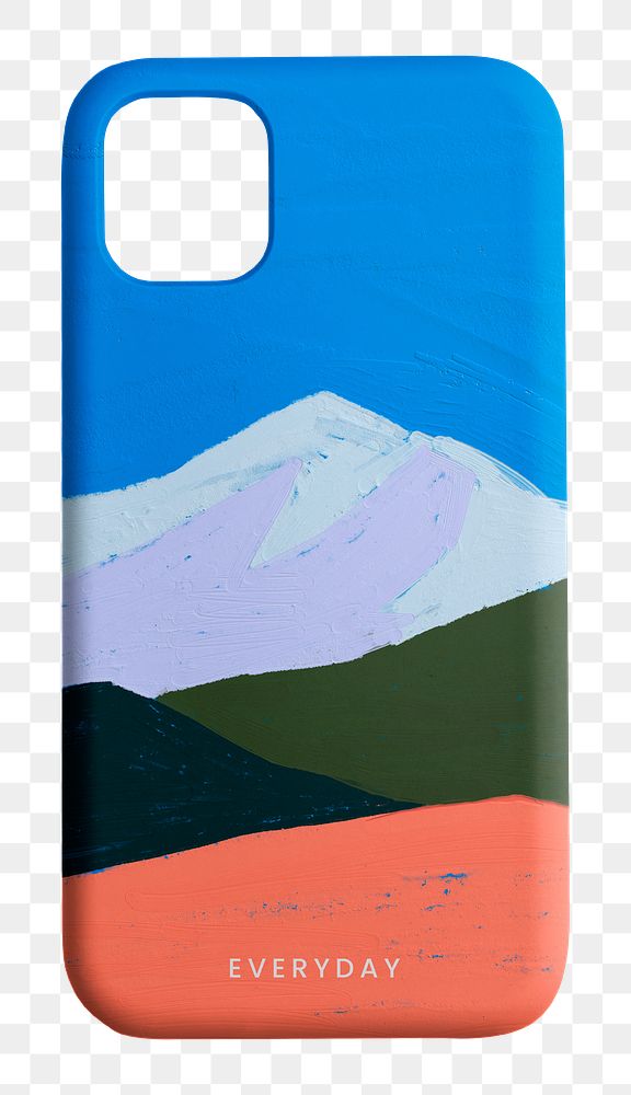 Png minimal phone case sticker, transparent background