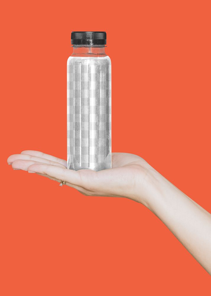 Drink bottle png mockup, transparent design