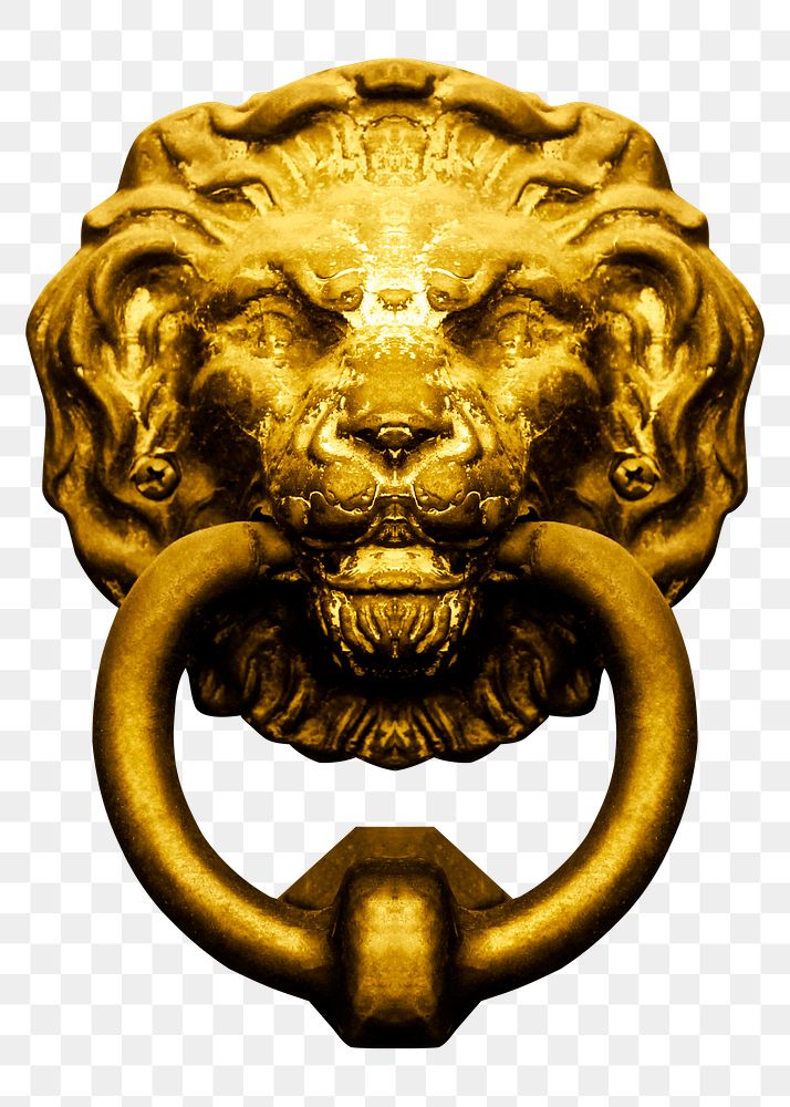 Door knocker png sticker, transparent background