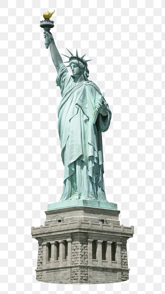 Statue of Liberty png sticker, transparent background