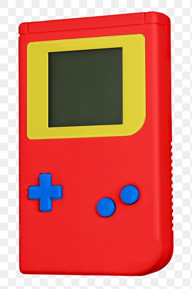 Handheld game console png 3D sticker, transparent background