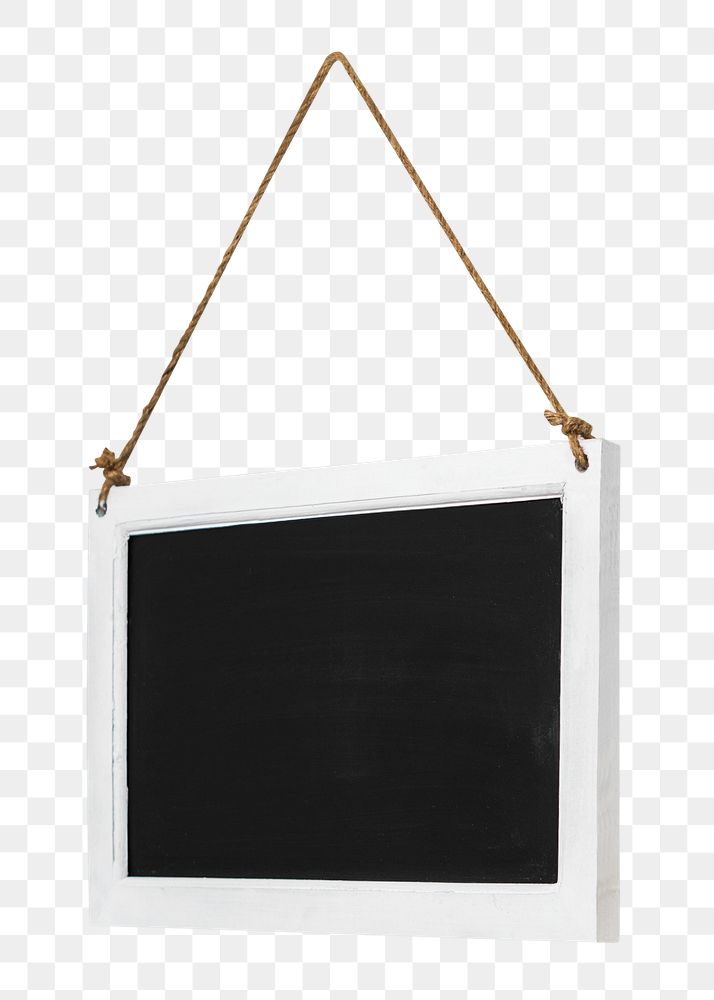 Wooden chalkboard png sticker, transparent background