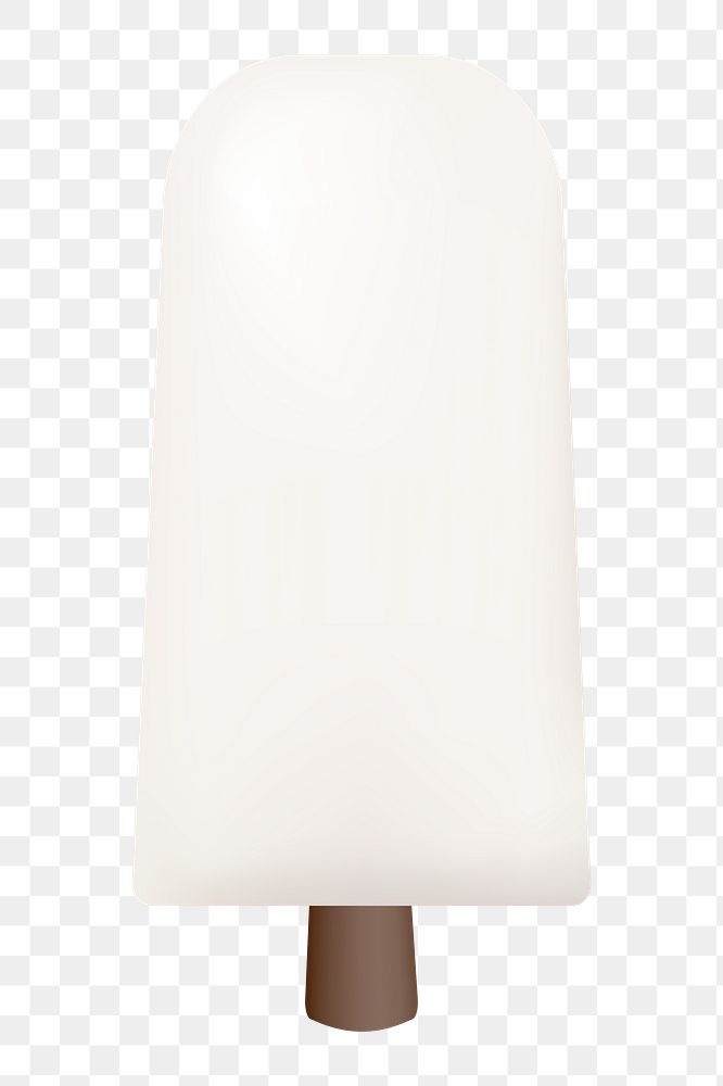 PNG 3D milk ice cream bar sticker, transparent background
