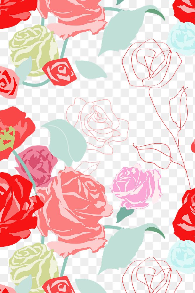 Floral frame png sticker, transparent background