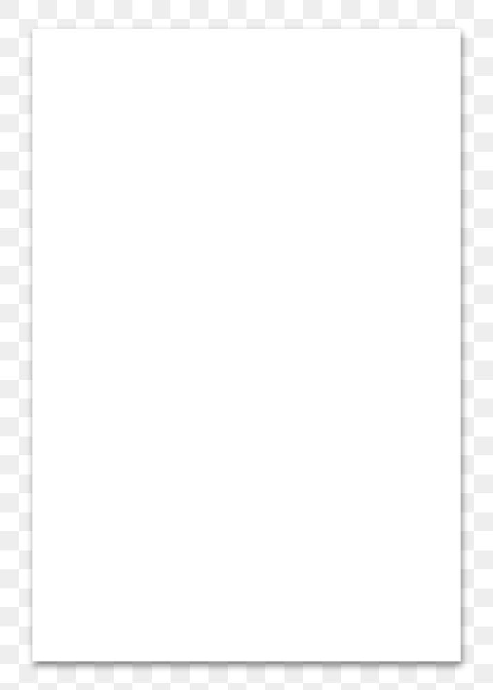 White document png rectangle note sticker, transparent background