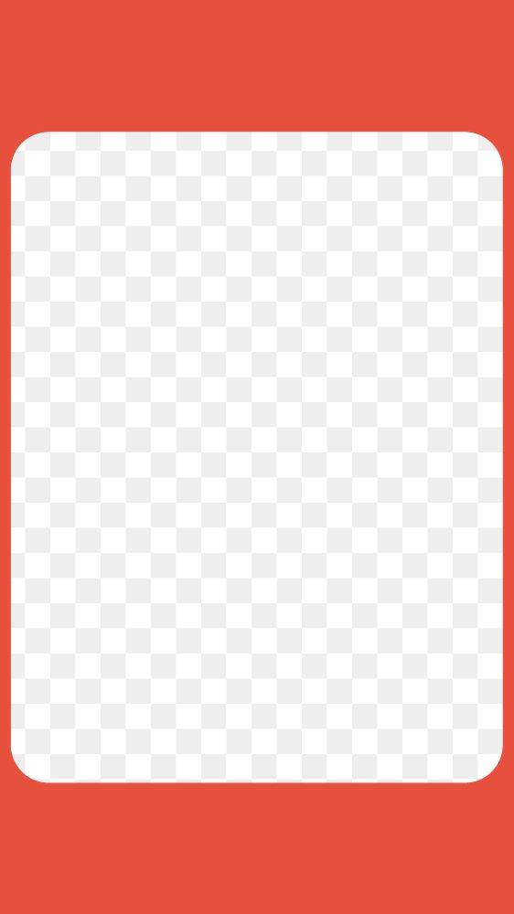 Red rectangle png transparent frame, red background