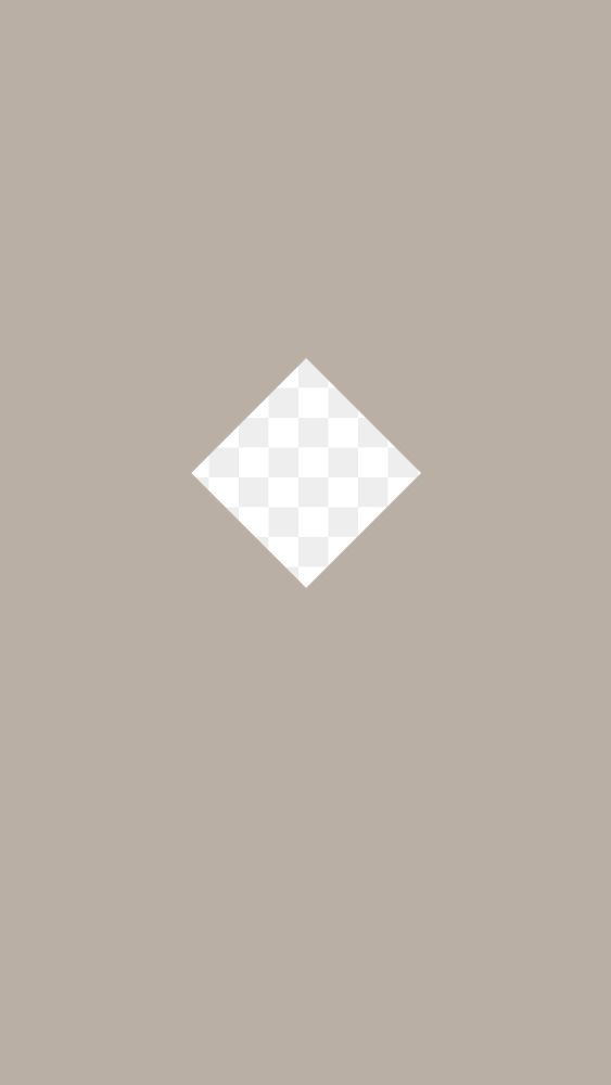 Minimal brown square png frame, transparent background