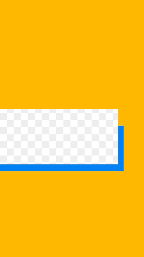 Colorful yellow png frame, transparent background