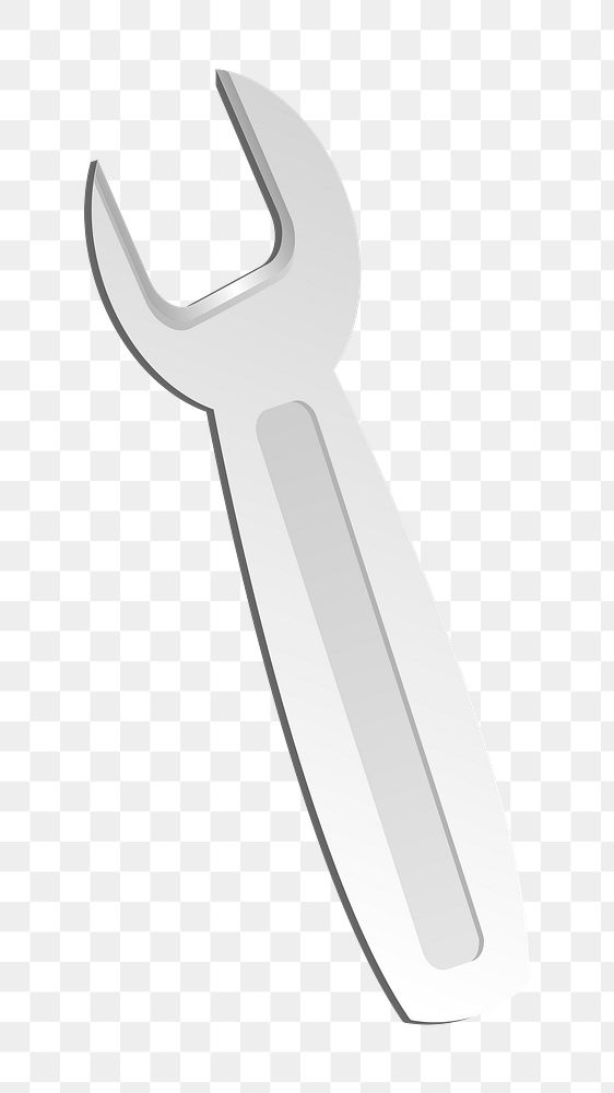 Wrench  png clipart illustration, transparent background. Free public domain CC0 image.