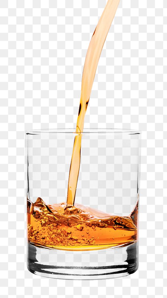 Pouring whiskey png sticker, transparent background