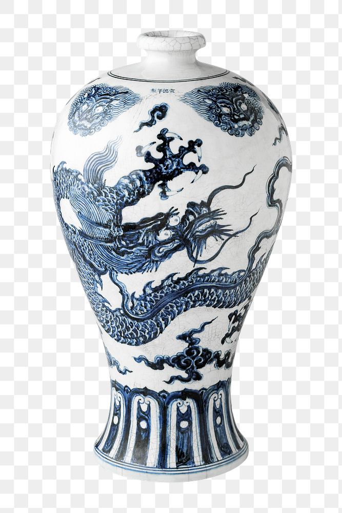 Meiping vase png, transparent background.    Remastered by rawpixel. 