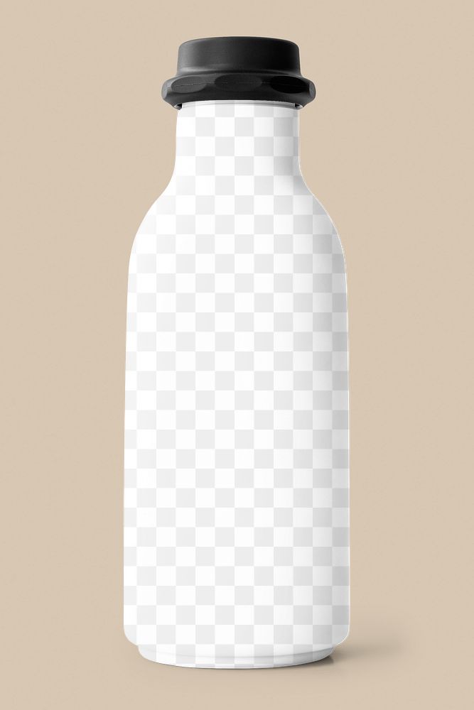 Water bottle png transparent mockup
