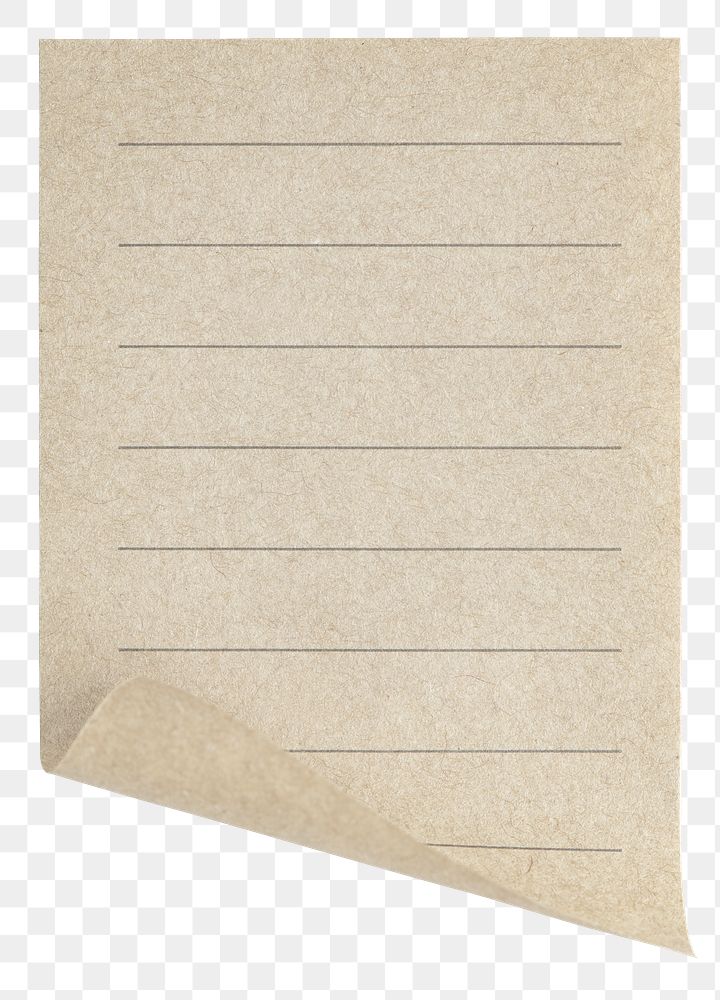 Note paper png sticker, transparent background