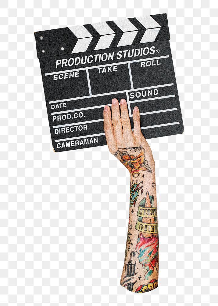  Film slate png sticker, entertainment photo, transparent background