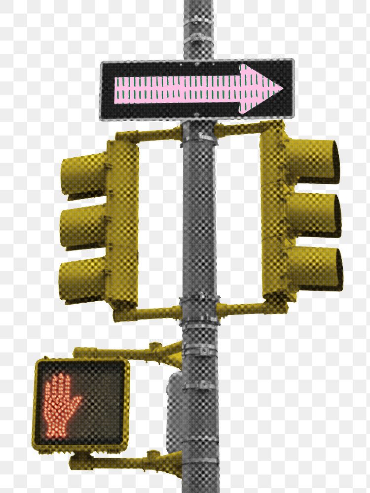 Traffic lights png sticker, transparent background