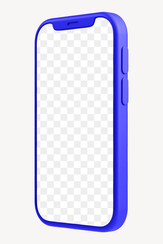 Smartphone png 3D mockup, transparent design