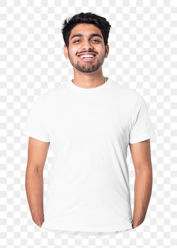 Png cheerful casual man sticker, transparent background