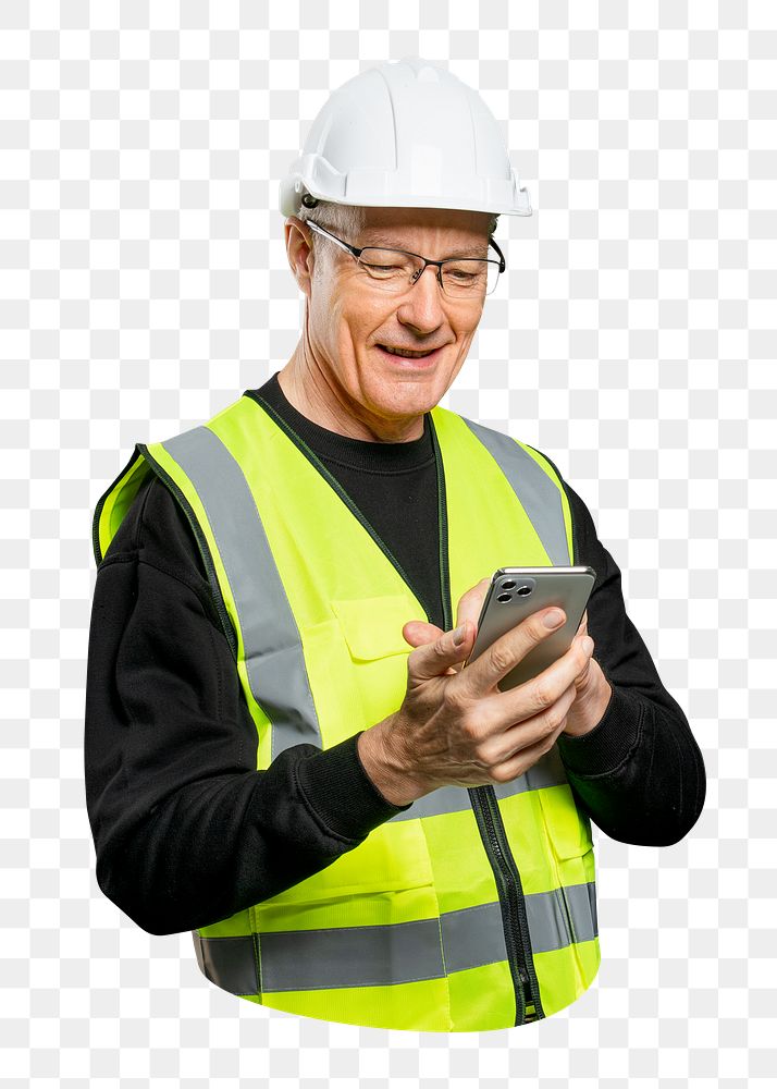 Png constructor using phone sticker, transparent background