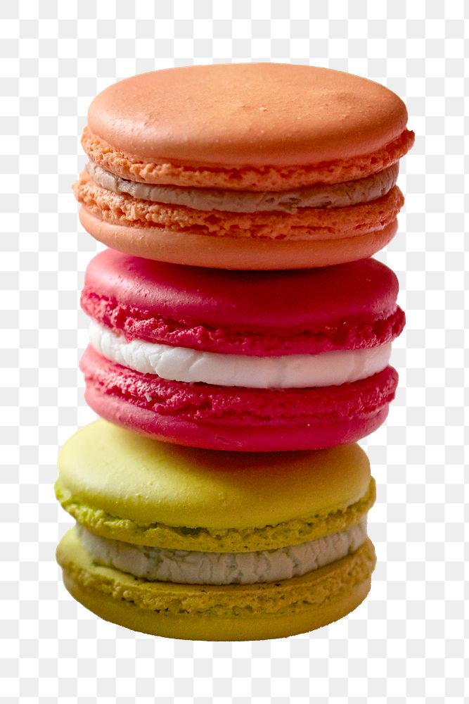 Stacked macarons png sticker, transparent background