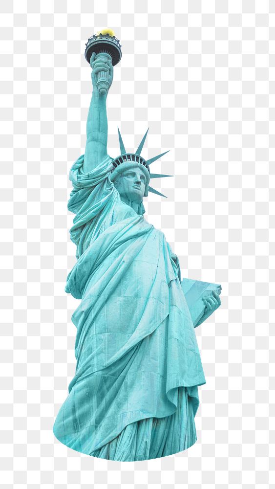 Statue of Liberty png sticker, transparent background 