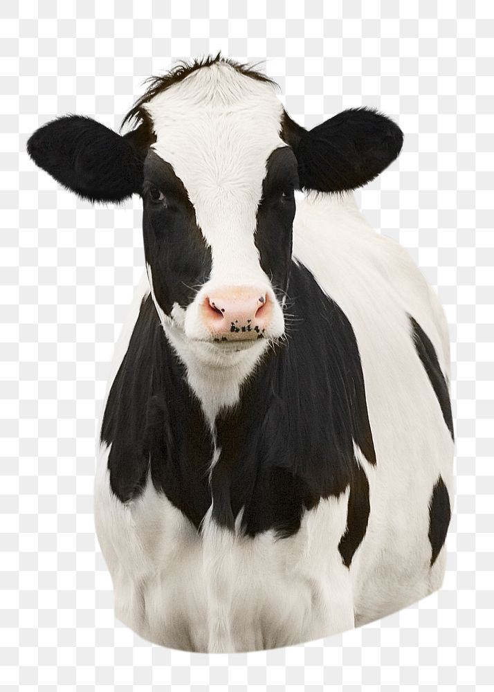 Dairy cow png sticker, transparent background 