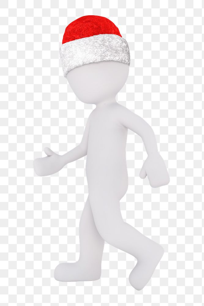 3D character walking png sticker, transparent background