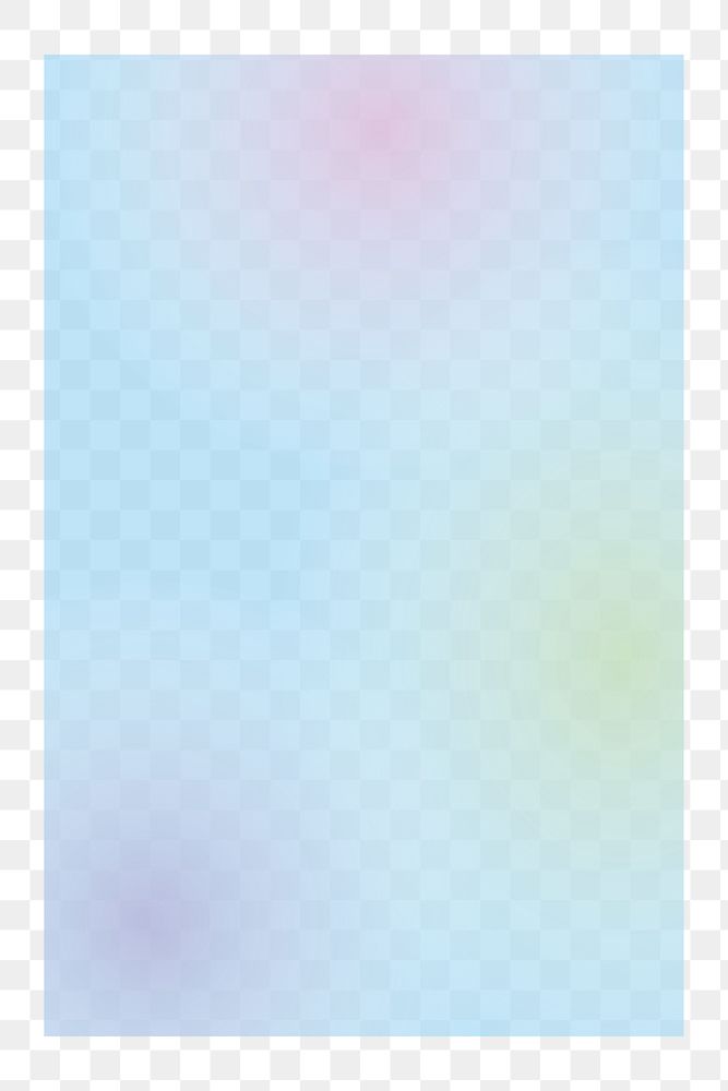 Blue frame png gradient sticker, transparent background