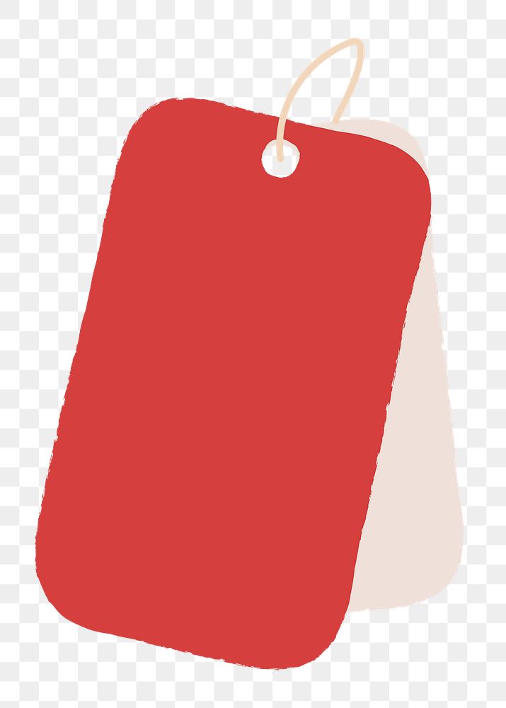 Clothing tag png red and pink sticker, transparent background