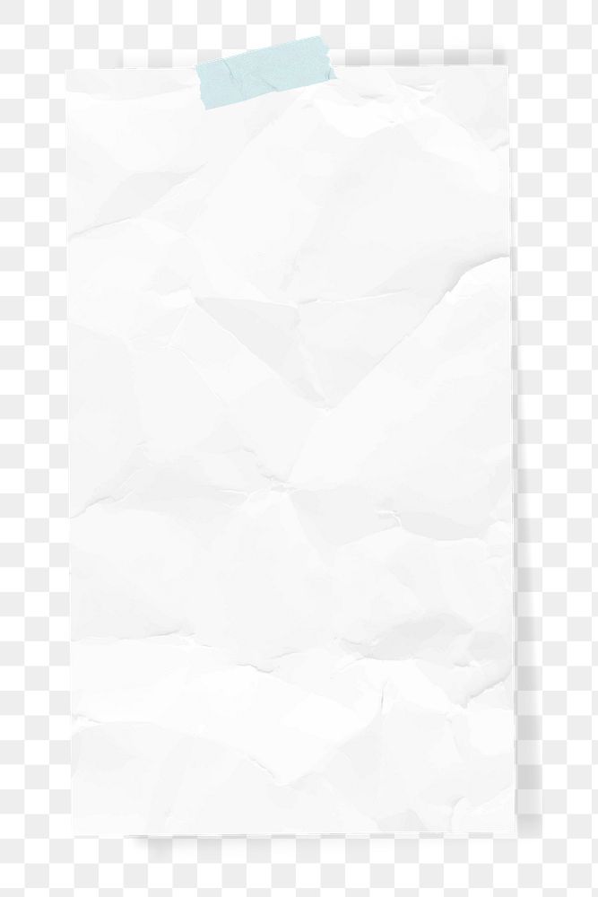 PNG wrinkled note paper sticker, transparent background