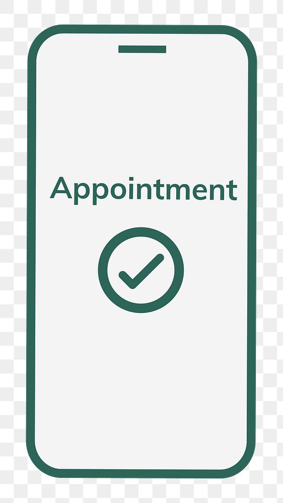 Online appointment  png illustration sticker, transparent background