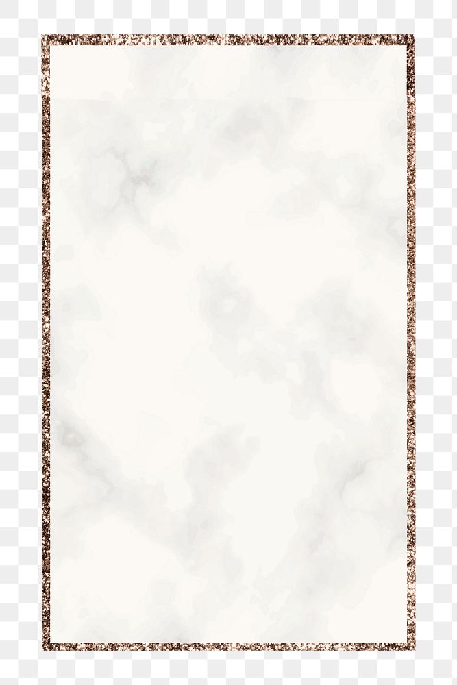 Gold marble png frame, transparent background