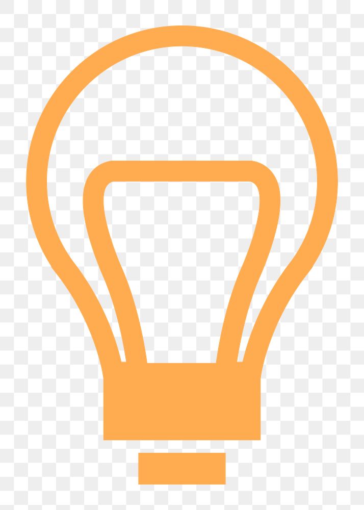 Light bulb png symbol, business design element in transparent background