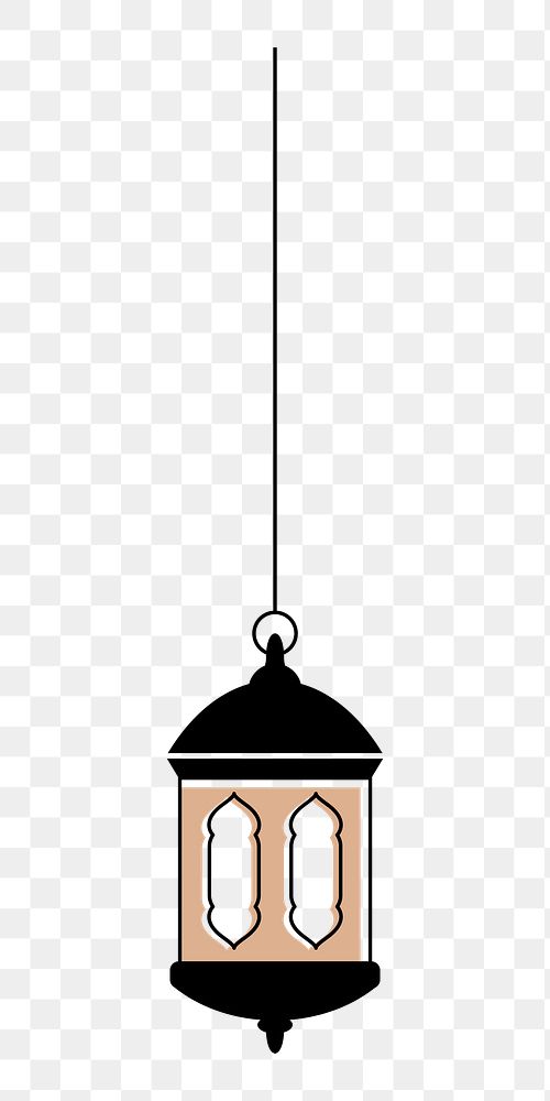 Islamic lantern png sticker, transparent background