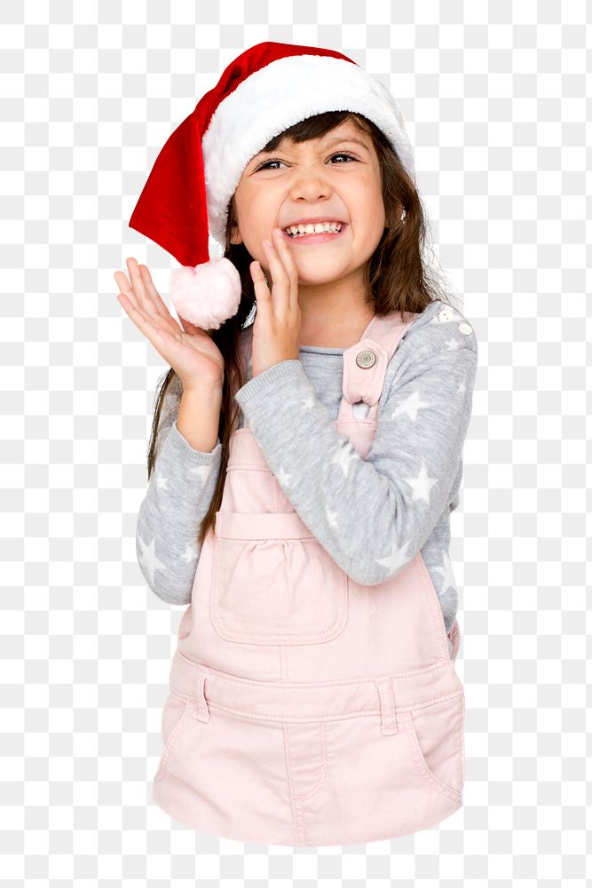 Christmas girl png sticker, transparent background