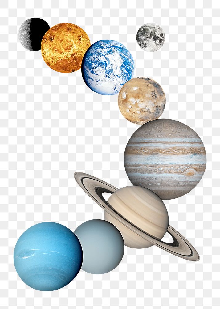 Solar system png sticker, transparent background