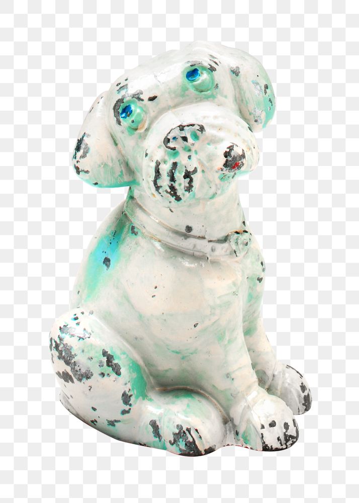 Aesthetic sitting dog figure png on transparent background.  Remastered by rawpixel