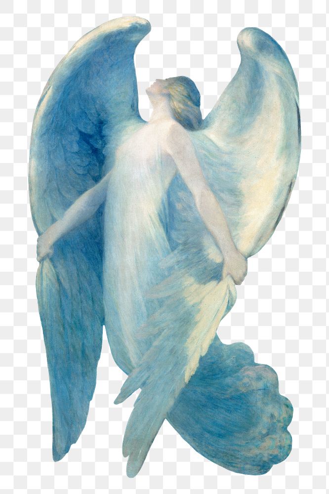 Aesthetic angel png on transparent background.  Remastered by rawpixel