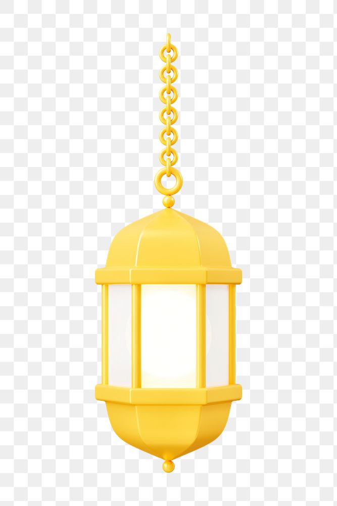 Ramadan lantern png sticker, 3D religion illustration on transparent background