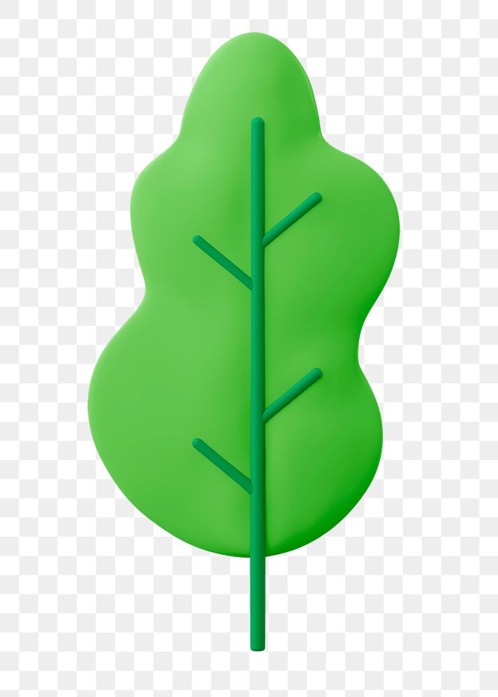 Tree png 3D sticker, botanical, nature illustration on transparent background
