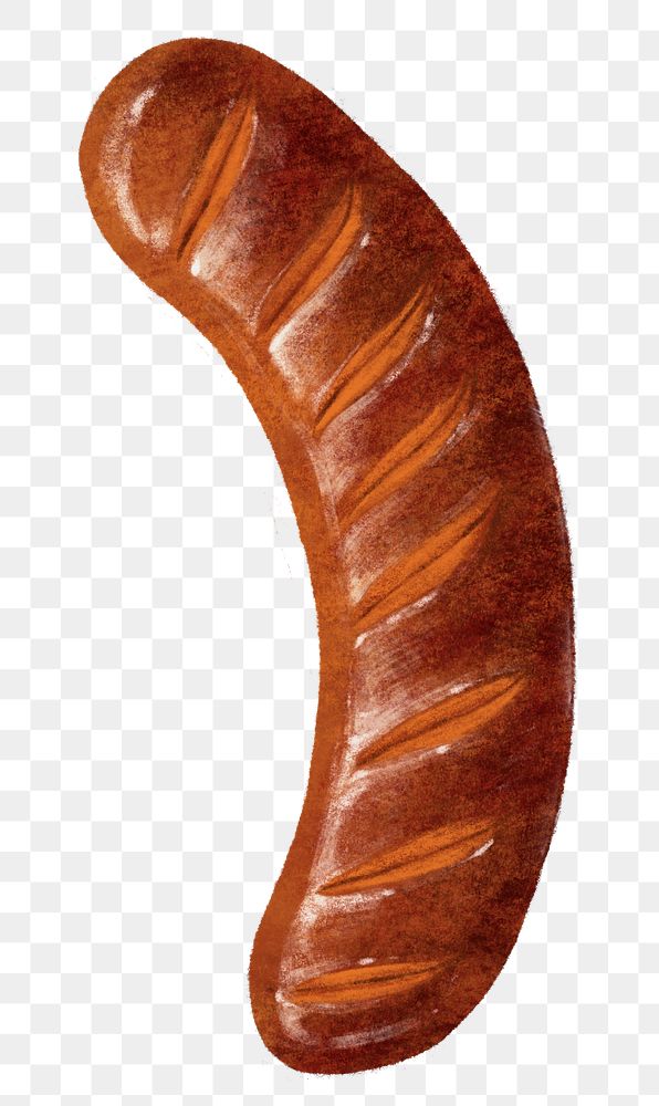 Grilled sausage png bbq, food illustration, transparent background