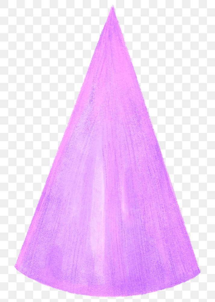 Purple party hat png sticker, transparent background